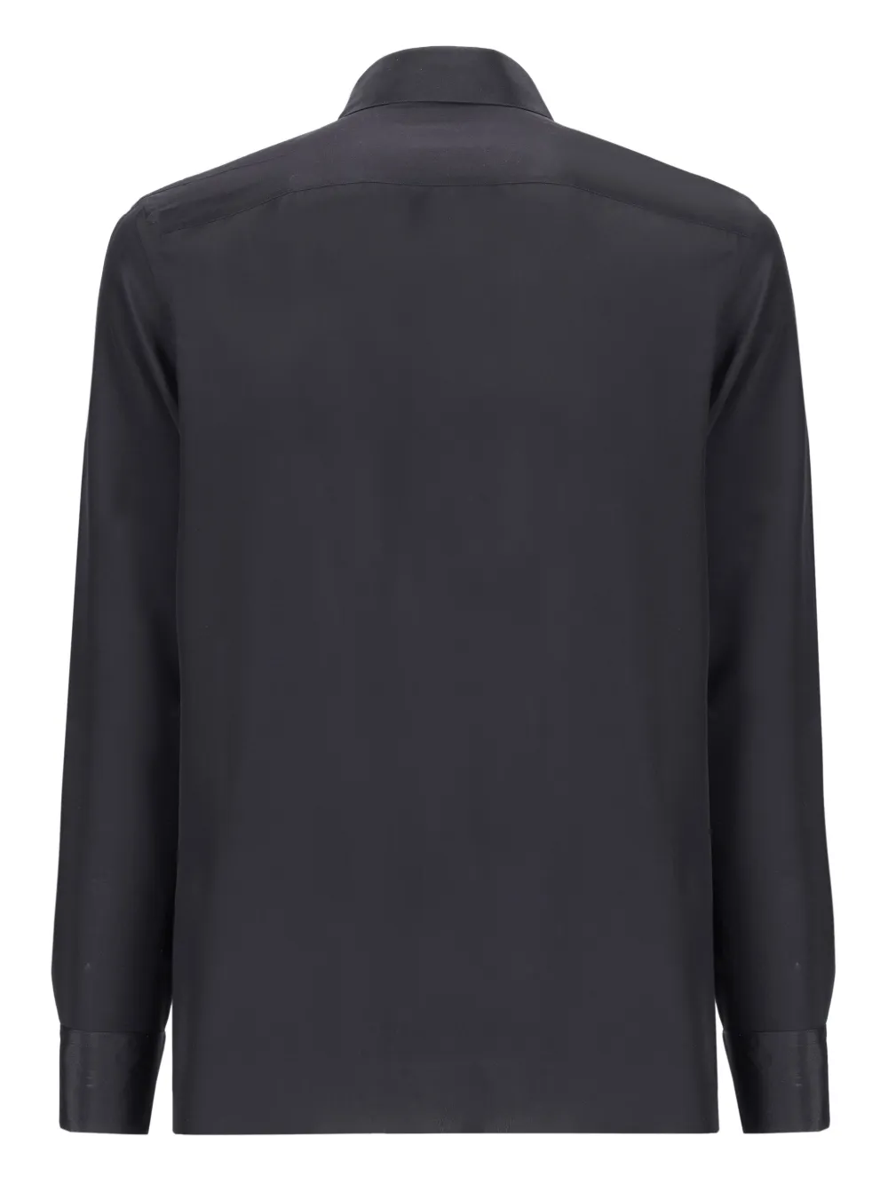 Laneus crepe de chine shirt - Zwart