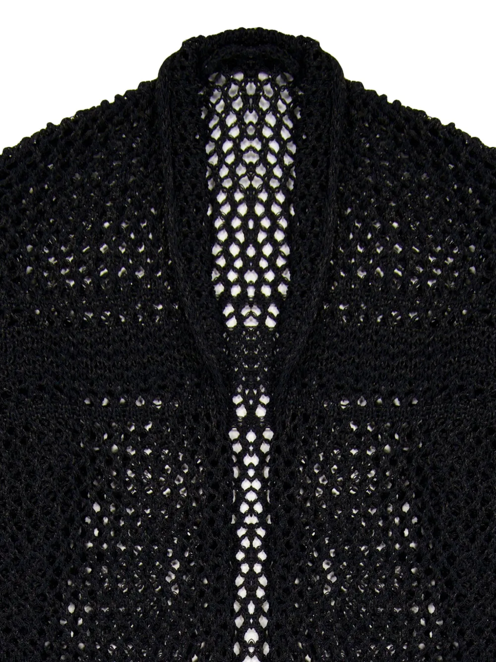 Laneus Opengebreid vest Zwart