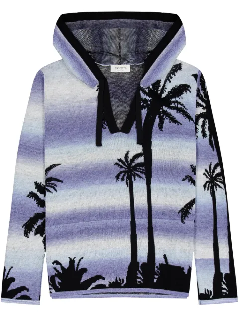 Laneus hoodie con palmeras estampadas