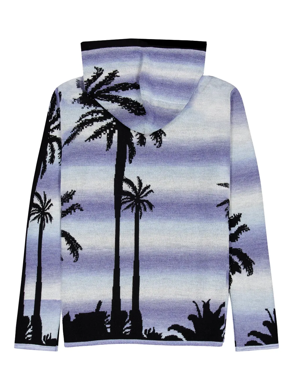 Laneus Hoodie met palmboomprint - Paars