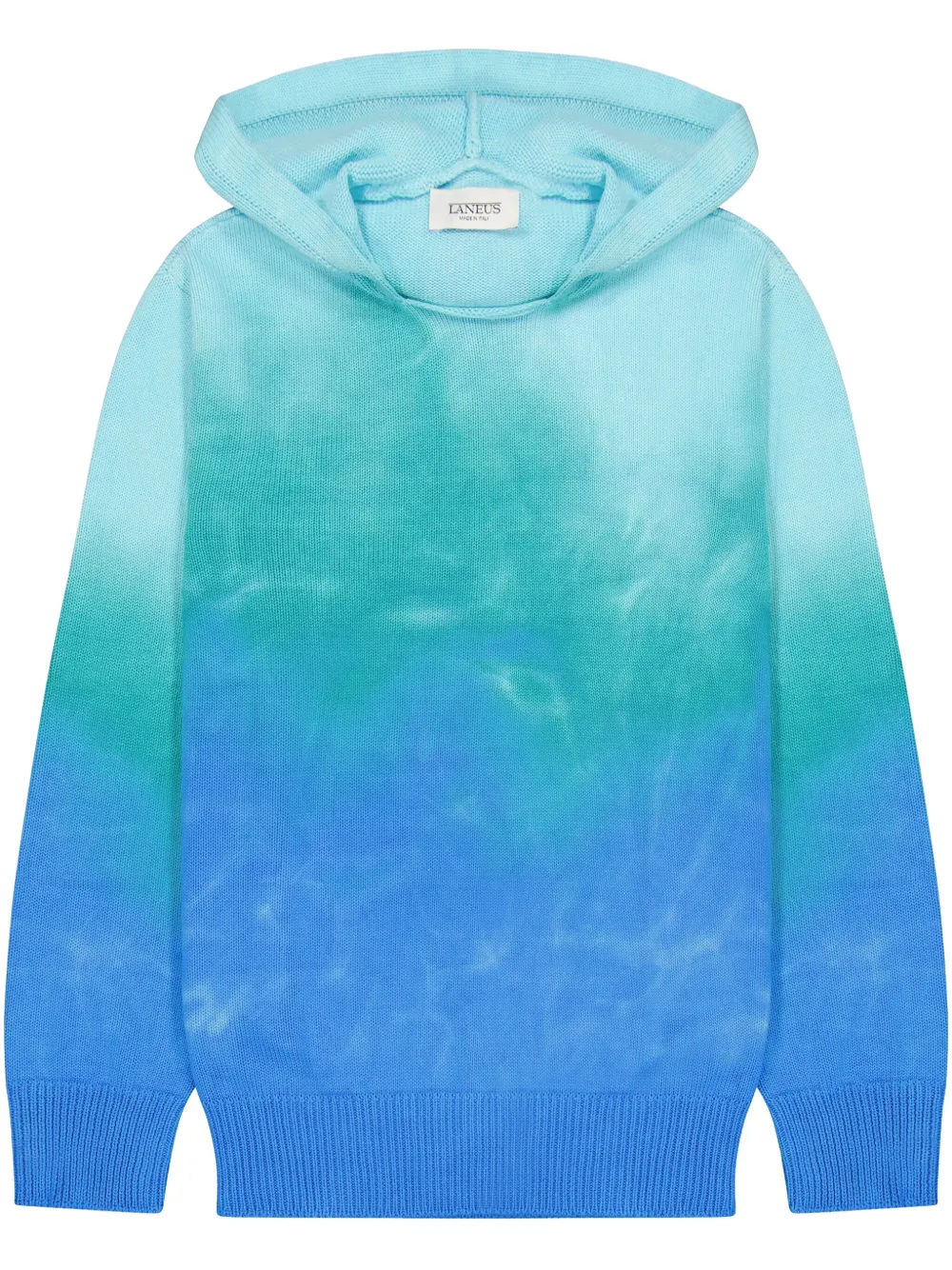 Laneus Hoodie met tie-dye print Blauw