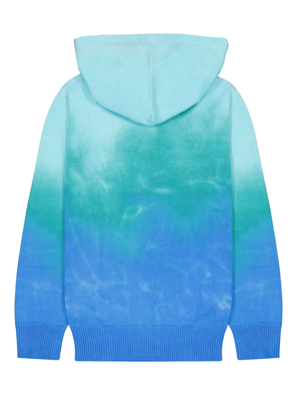 Laneus knitted tie-dye hoodie - Blauw