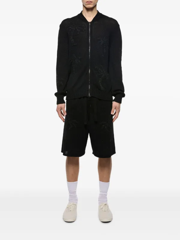 Laneus Palm tree-embroidered Jacket | Black | FARFETCH JO