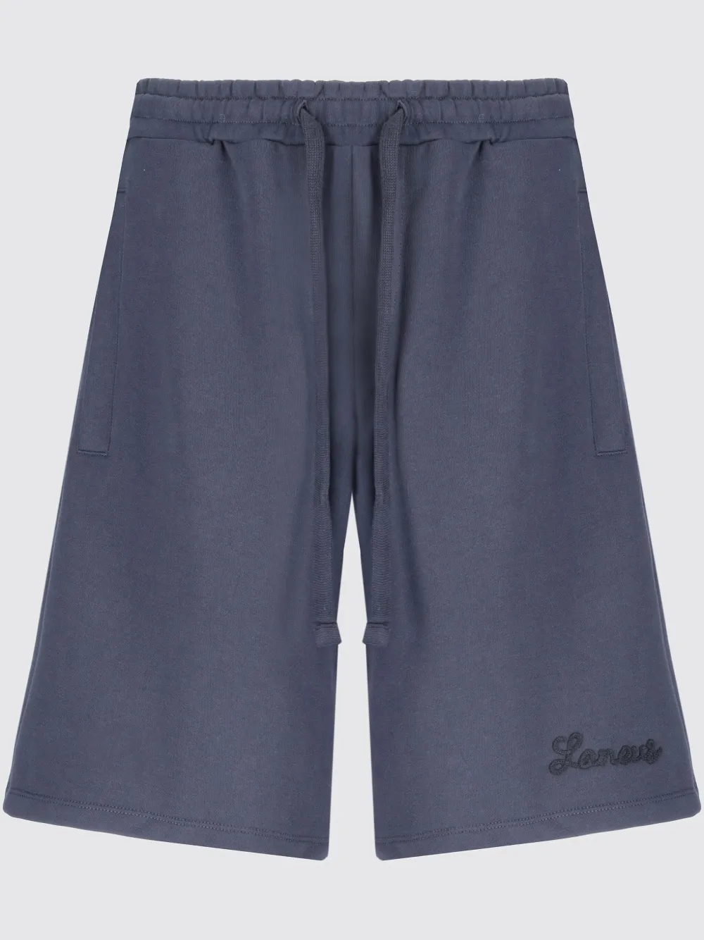 Laneus Logo-embroidered Track Shorts In Blue