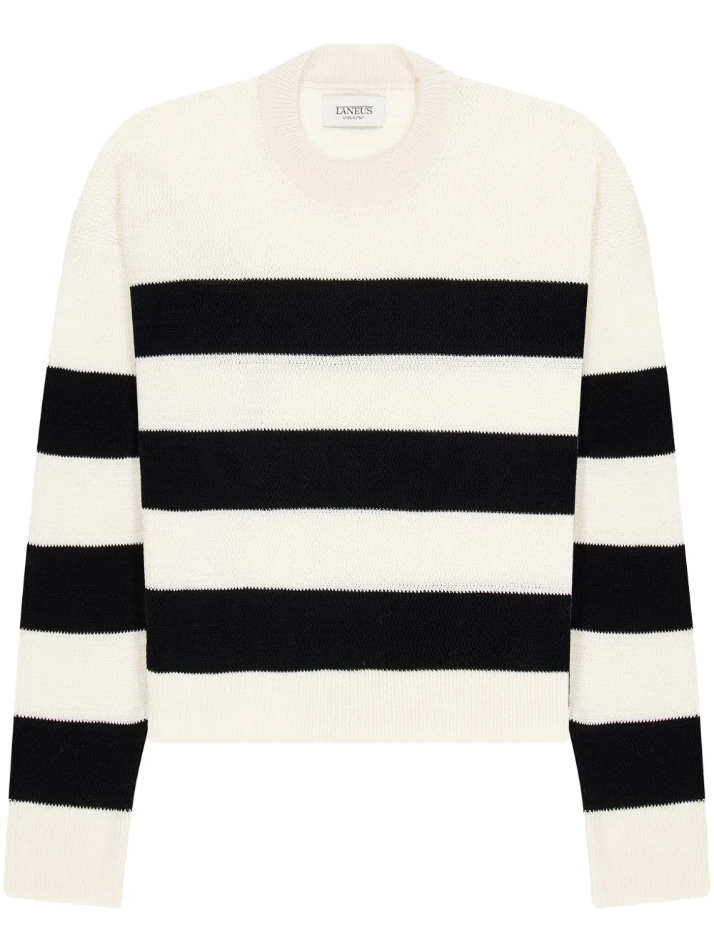 striped crew-neck jumper