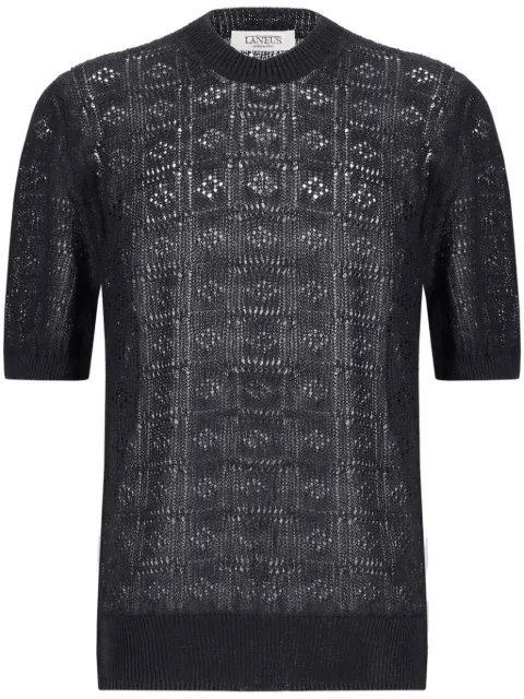 Laneus playera de tejido calado