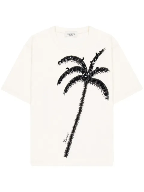 Laneus playera con palmeras estampadas