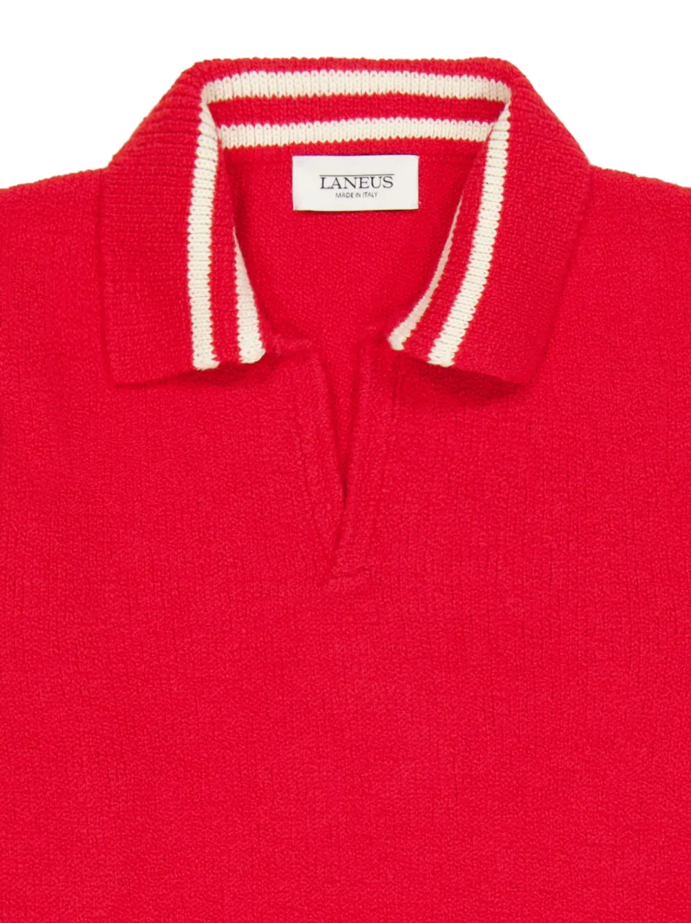 Laneus Polo In Filato Di Cotone In Red