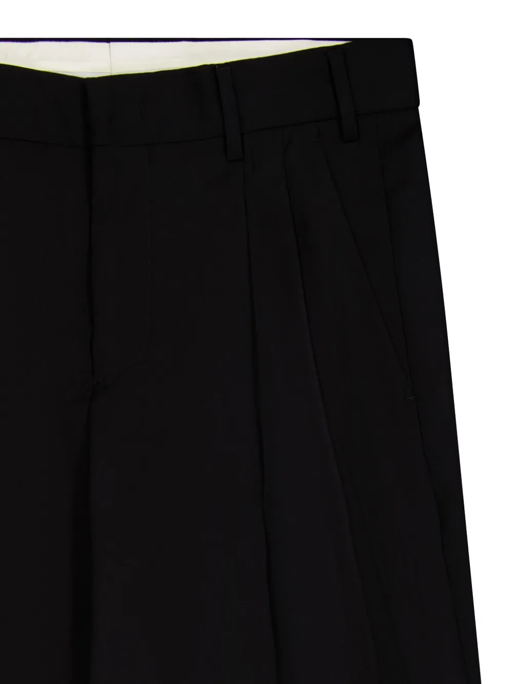 Laneus Broek met wijde pijpen Zwart