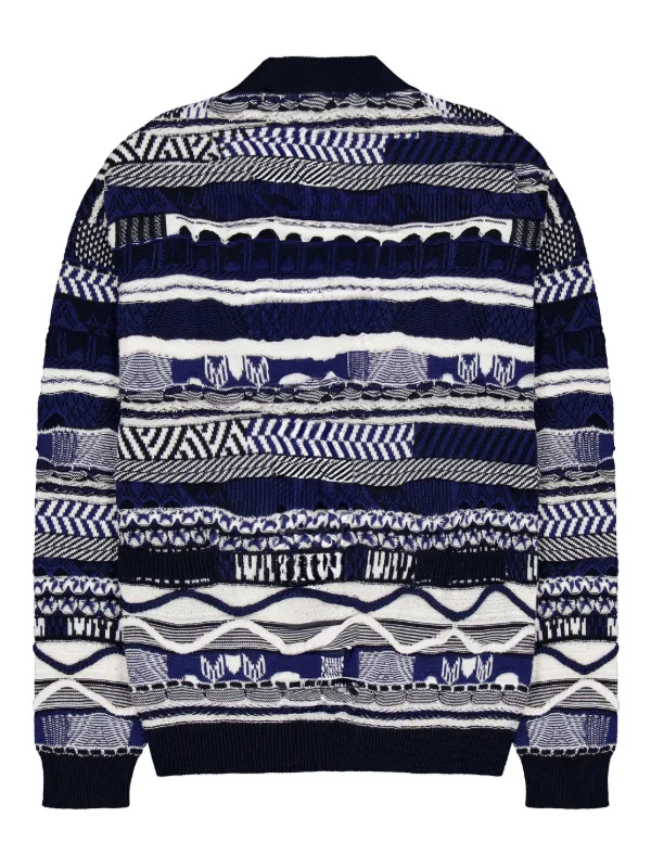 Laneus jacquard-knit Cardigan Blue FARFETCH EG