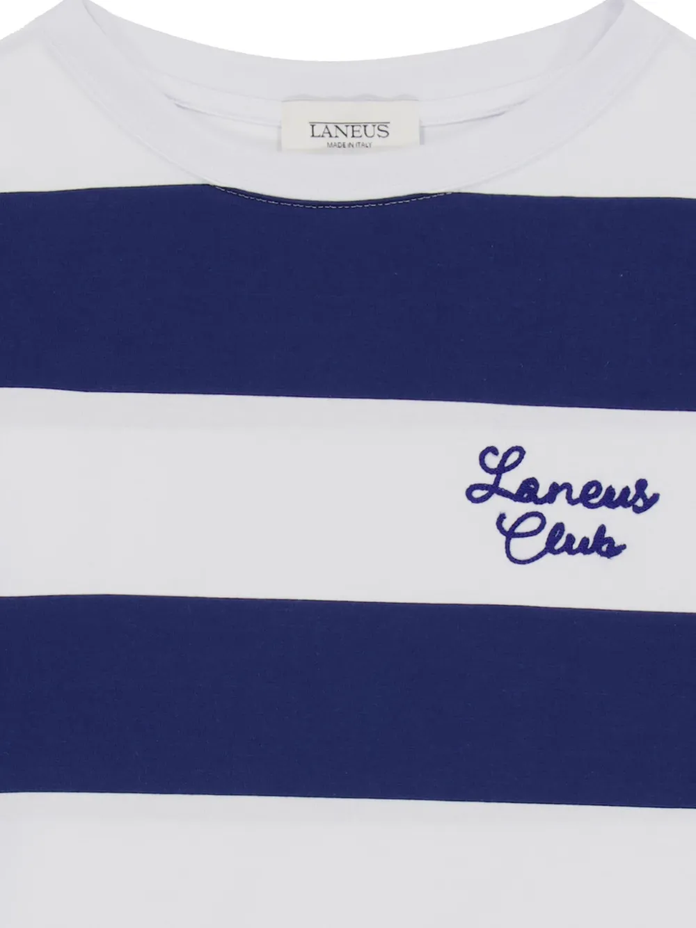 Laneus Gestreept jersey T-shirt Blauw
