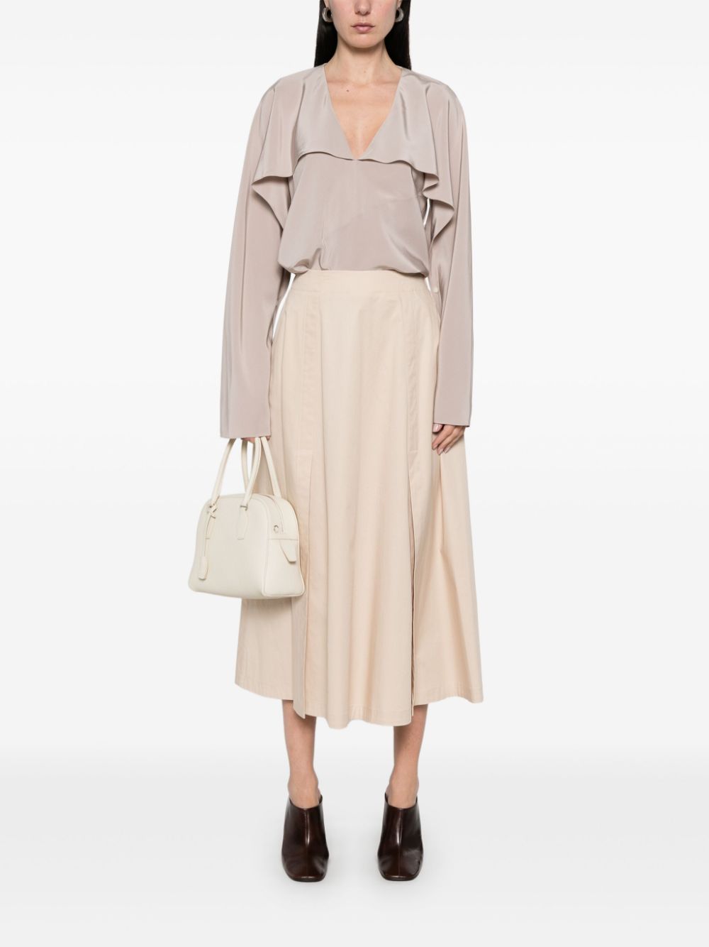 Peserico A-line midi skirt - Beige