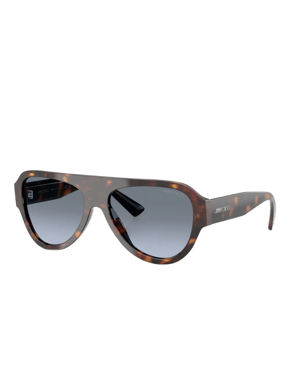 Jimmy Choo Eyewear Eira zonnebril met schildpadschild-design en geometrisch montuur - Bruin