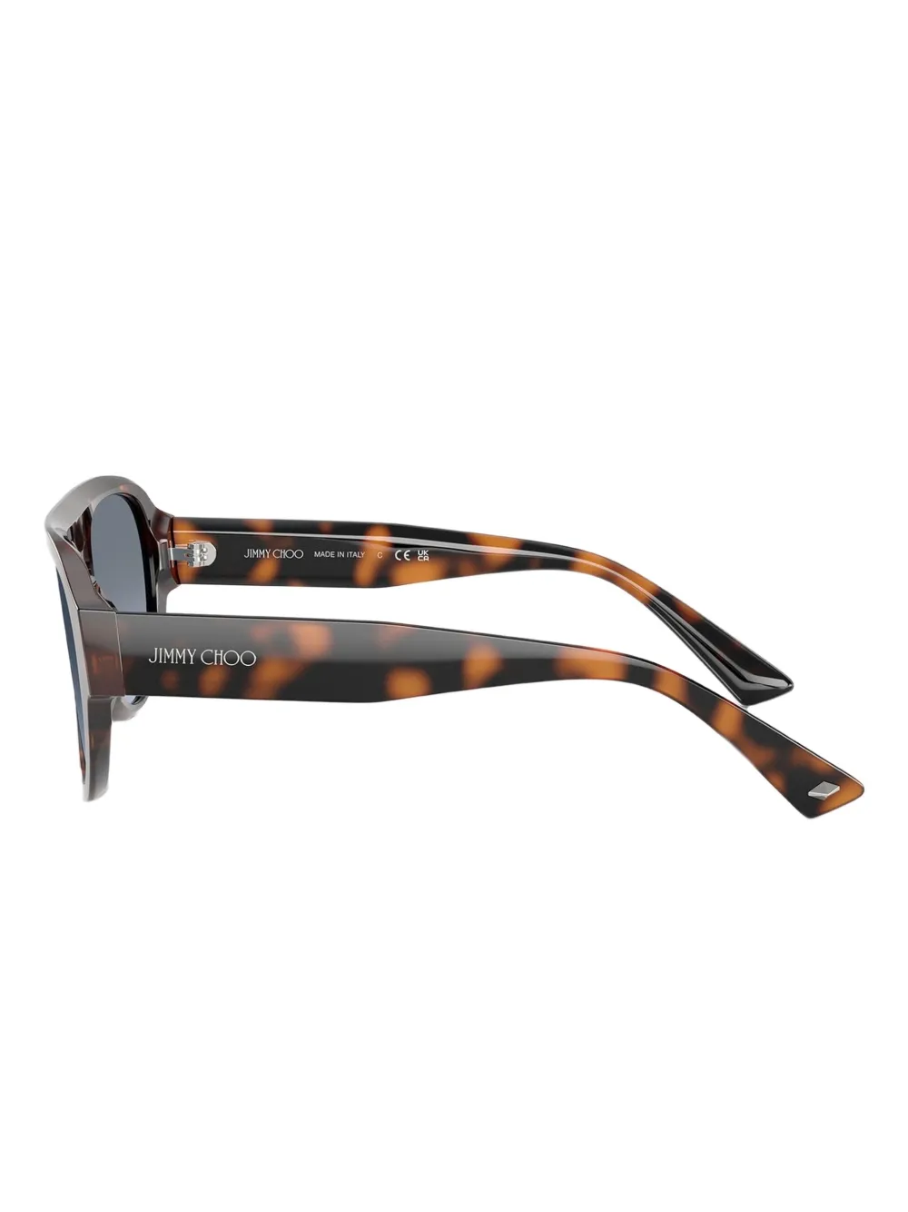 Jimmy Choo Eyewear Eira zonnebril met schildpadschild-design en geometrisch montuur Bruin