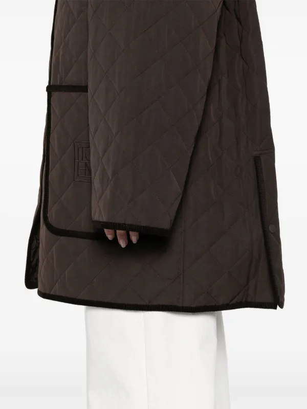 【TOTEME】ジャケット キルティング ポリエステル ブラウン TOTEME キルティング ジャケット | ブラウン | FARFETCH JP