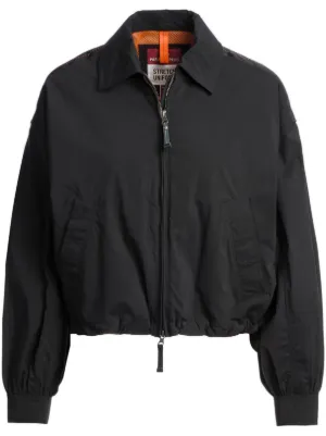 PARAJUMPERS★レディース ロゴパッチ ブラックフーディパーカー PARAJUMPERS☆レディース ロゴパッチ ブラックフーディパーカー