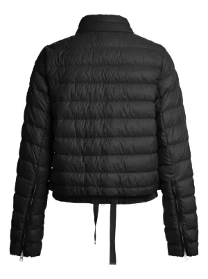 PARAJUMPERS★レディース ロゴパッチ ブラックフーディパーカー PARAJUMPERS☆レディース ロゴパッチ ブラックフーディパーカー