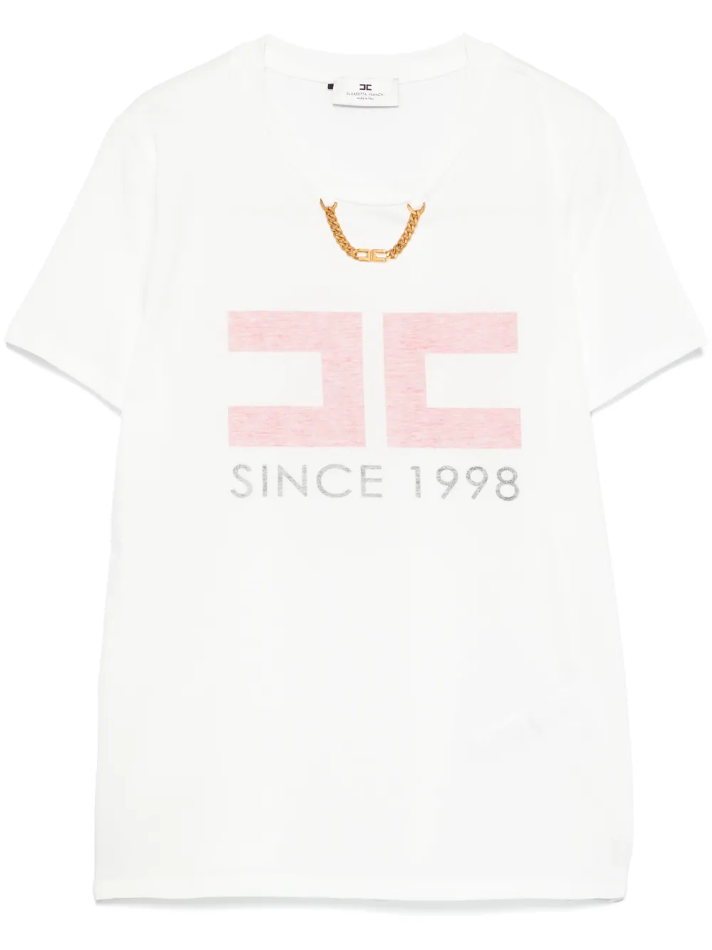 Elisabetta Franchi logo-print T-shirt - White