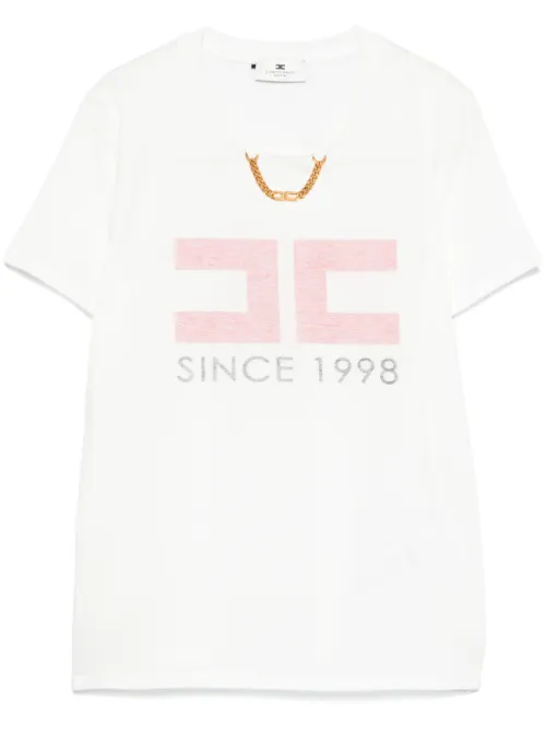 T-shirt à logo imprimé - Elisabetta Franchi - Modalova