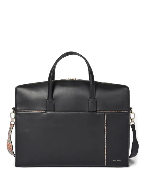 Paul Smith zip-top multi-stripe laptop bag
