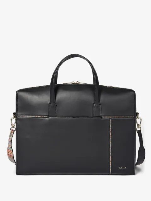 Paul Smith zip-top multi-stripe laptop bag