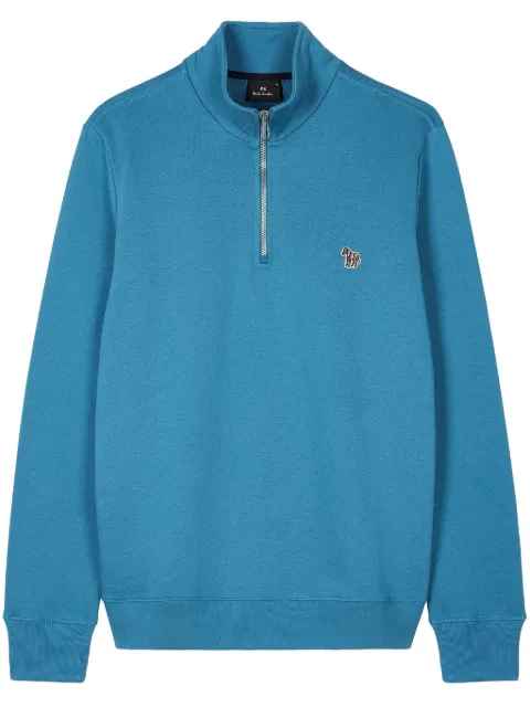 PS Paul Smith logo-appliqué half-zip sweatshirt