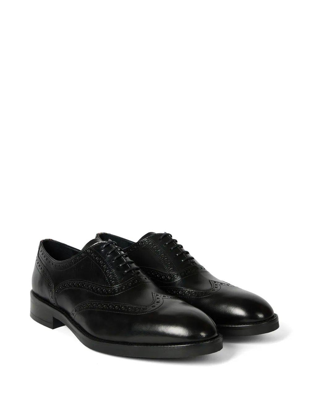 Paul Smith Leren brogues met uitgesneden detail - Zwart