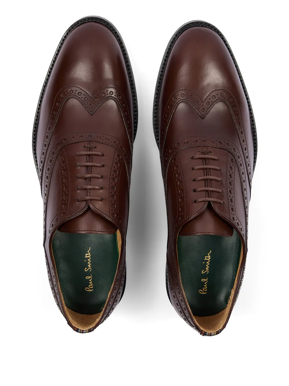 Paul Smith cut-out-detail leather brogues Brown
