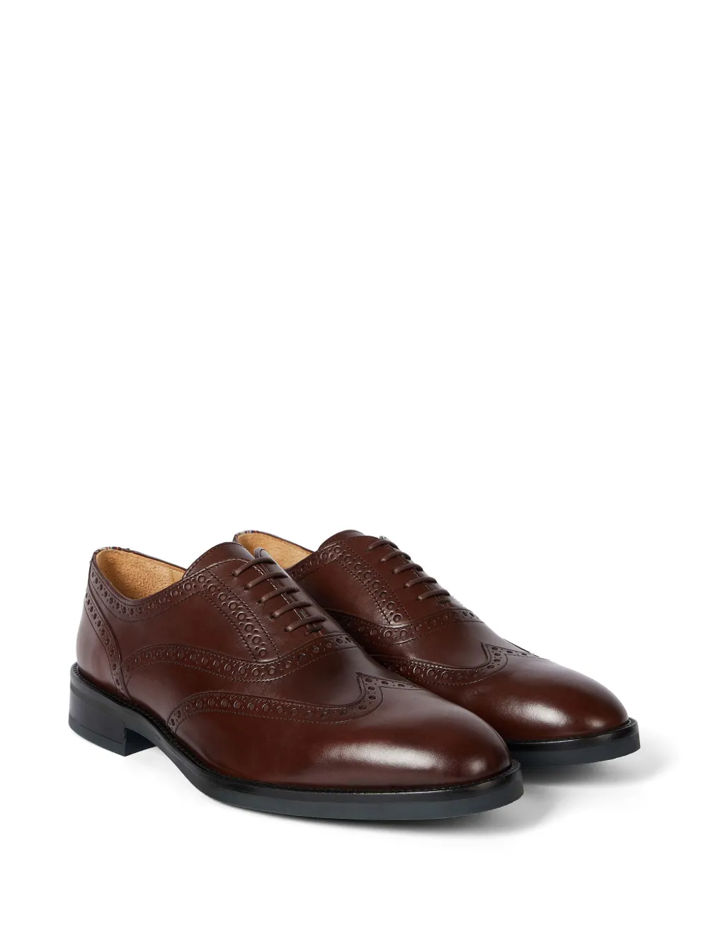 Paul Smith Leren brogues met uitgesneden detail - Bruin