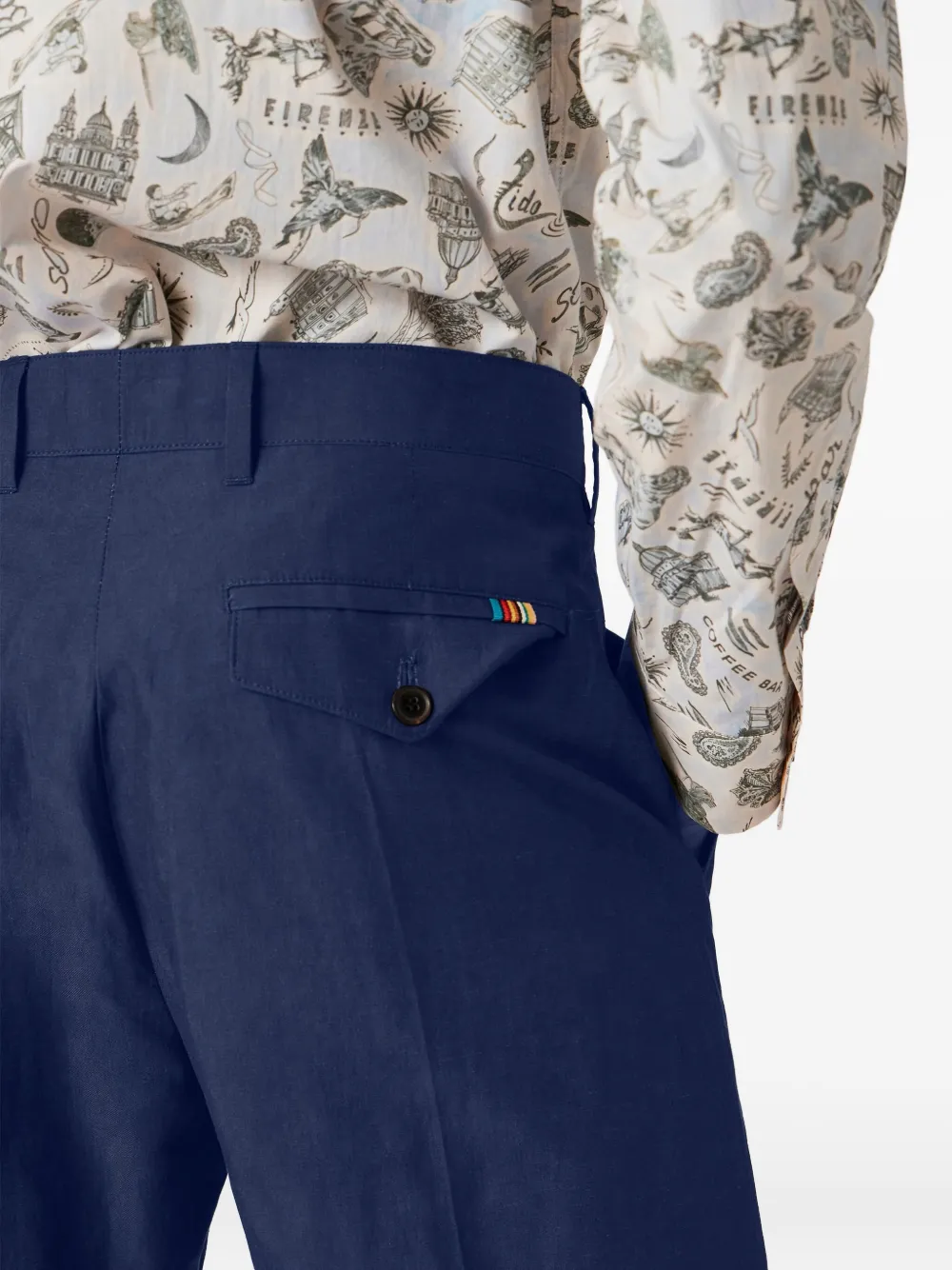 Paul Smith Pleated-details Trousers In Blue