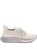 PS Paul Smith striped-sole knitted-panel sneakers - White