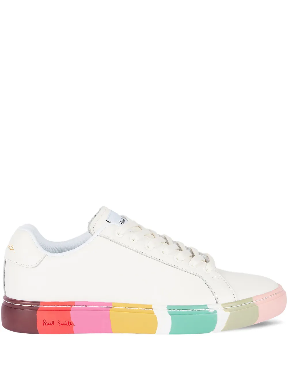 Paul Smith Lapin stripe-detail leather sneakers Wit