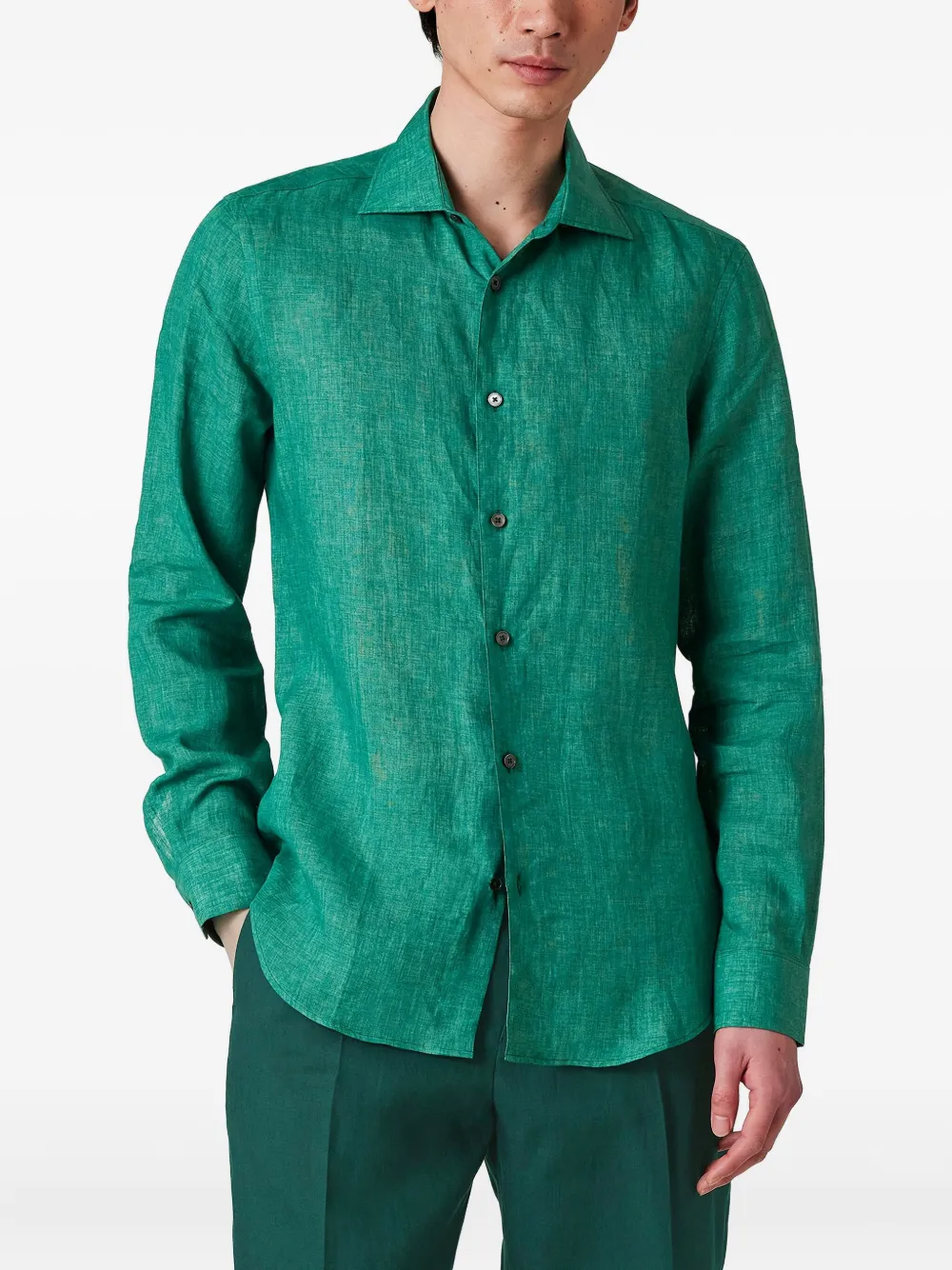Paul Smith Linnen overhemd - Groen