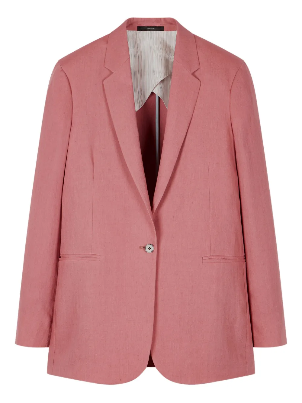 Paul Smith Single-button Wool Blazer In Pink
