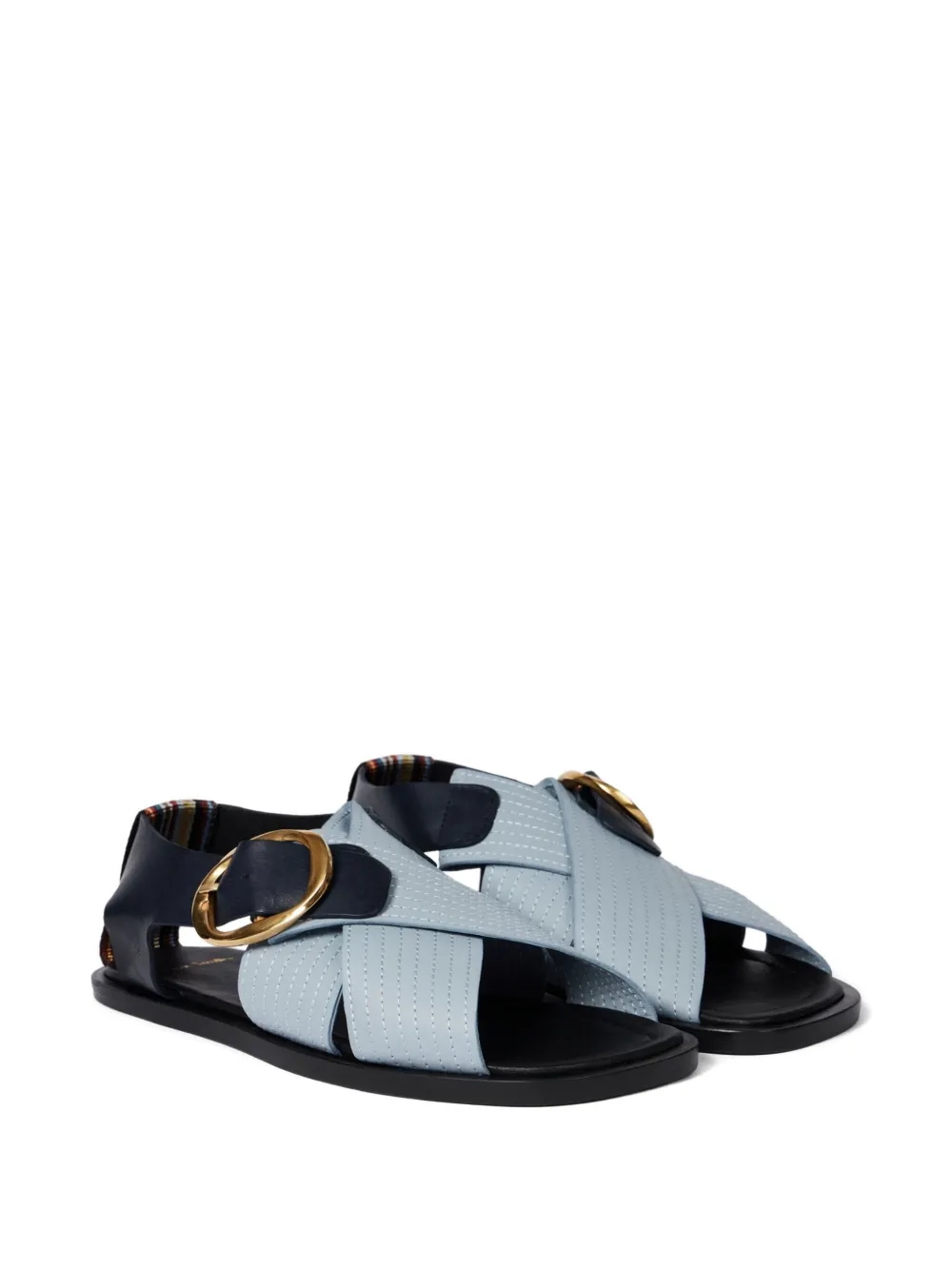 Paul Smith cross-strap buckle sandals Blue