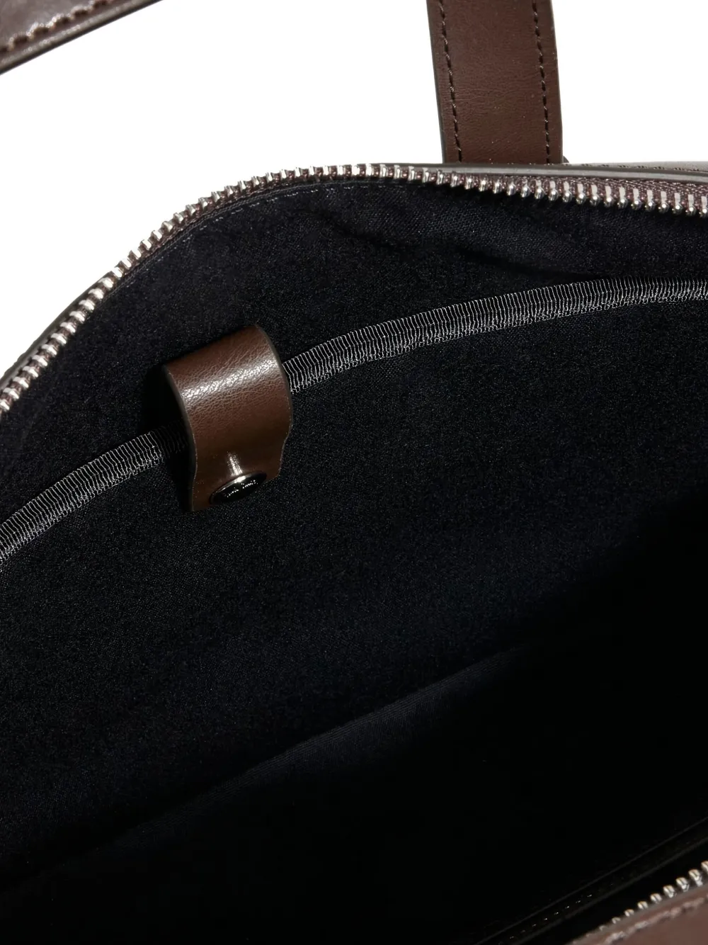 Paul Smith Zip-top Leather Briefcase In Brown