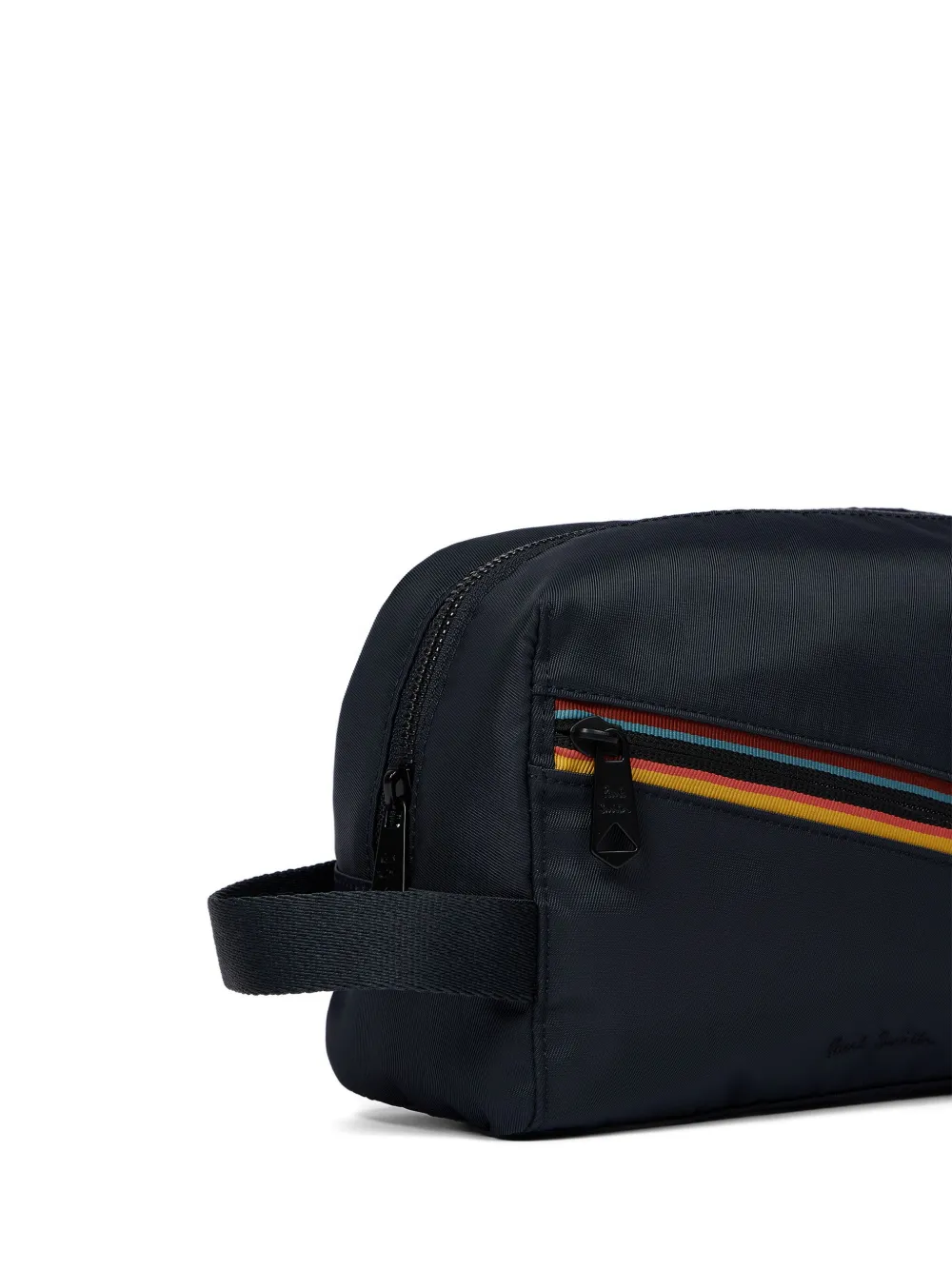 Paul Smith Stripe-detail Wash Bag In Blue