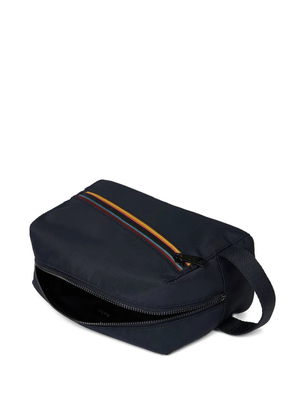Paul Smith Stripe-detail Wash Bag In Blue