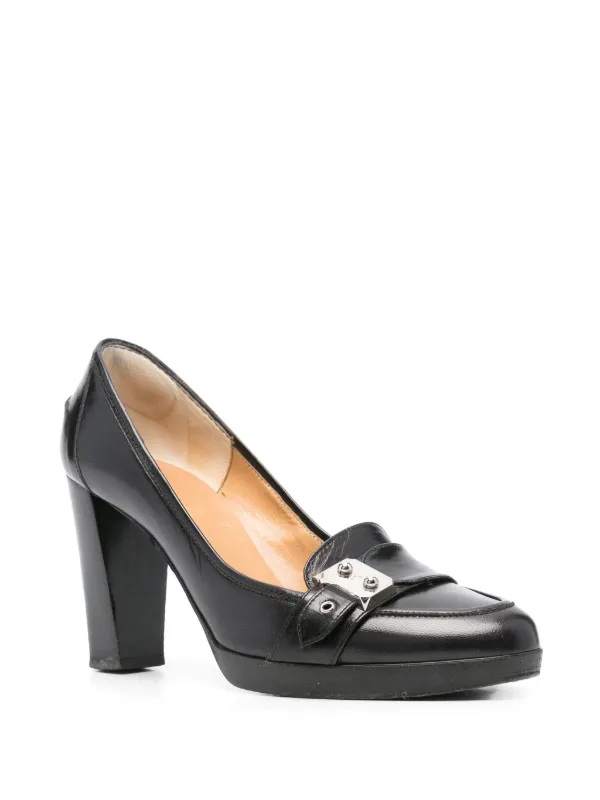 Hermès Pre-Owned Zapatillas Con Tacón De 90mm 2000 Negro