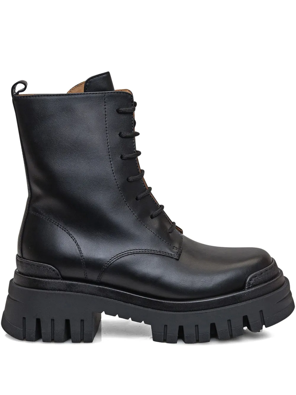 ENNEQUADRO 50mm leather combat boots Black