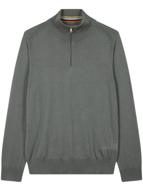 Pull en mérinos à col zippé - Paul Smith - Modalova