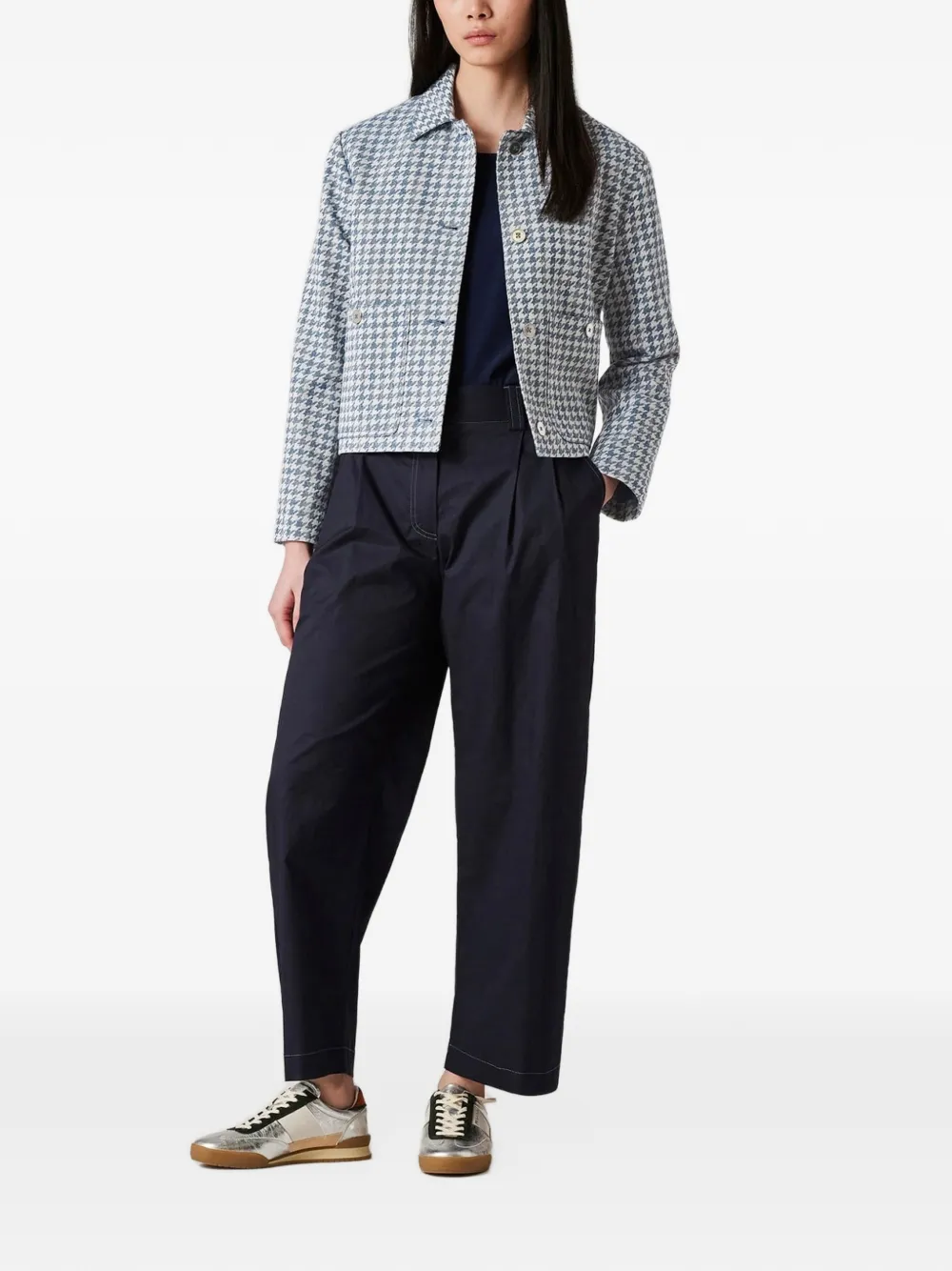 PS Paul Smith Jack met pied-de-poule print Blauw