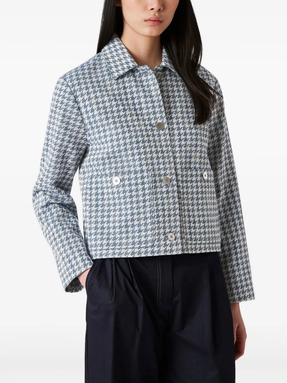 PS Paul Smith Jack met pied-de-poule print Blauw
