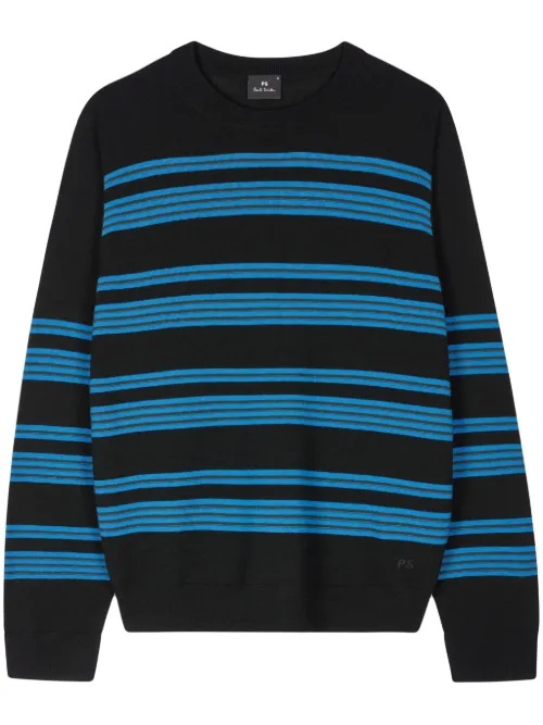 Pull en laine mérinos à rayures - PS Paul Smith - Modalova