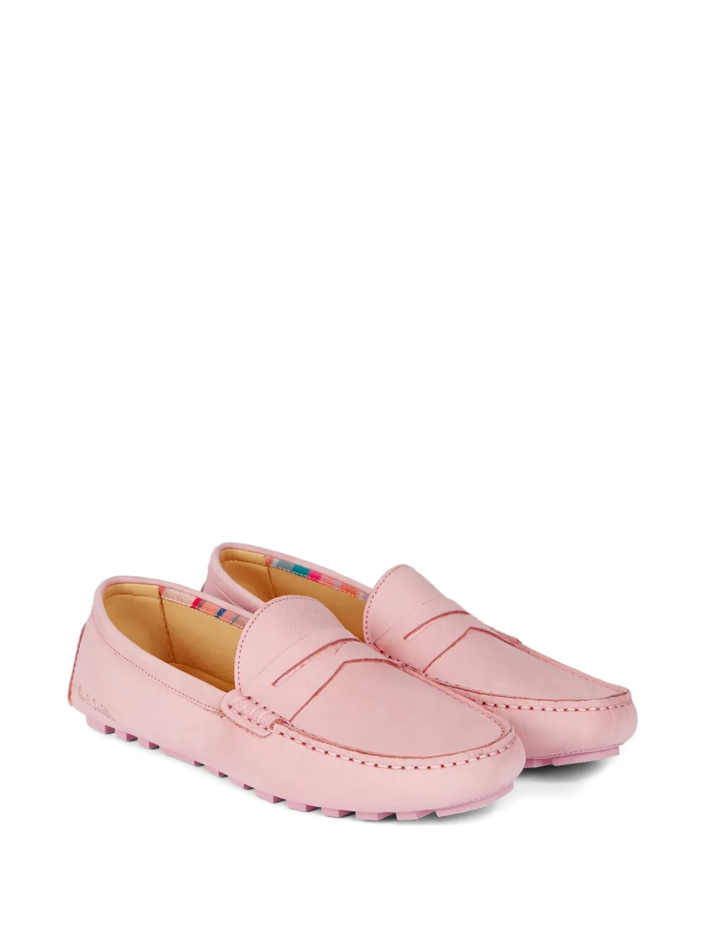 Paul Smith embossed-logo loafers Pink