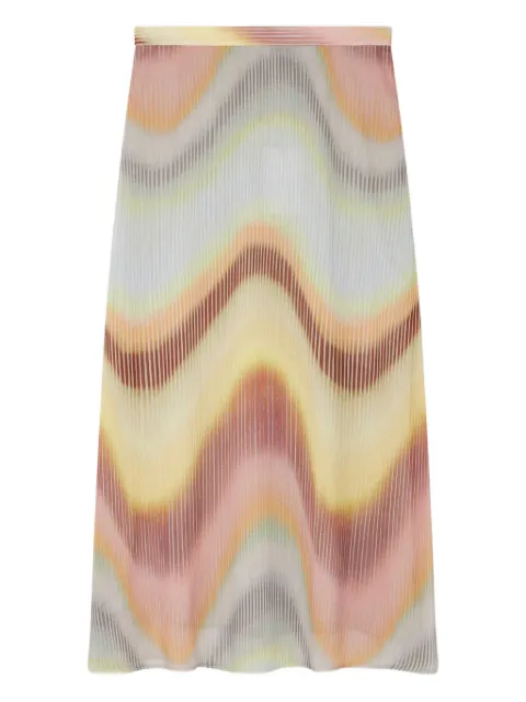 PS Paul Smith wave-pattern midi skirt