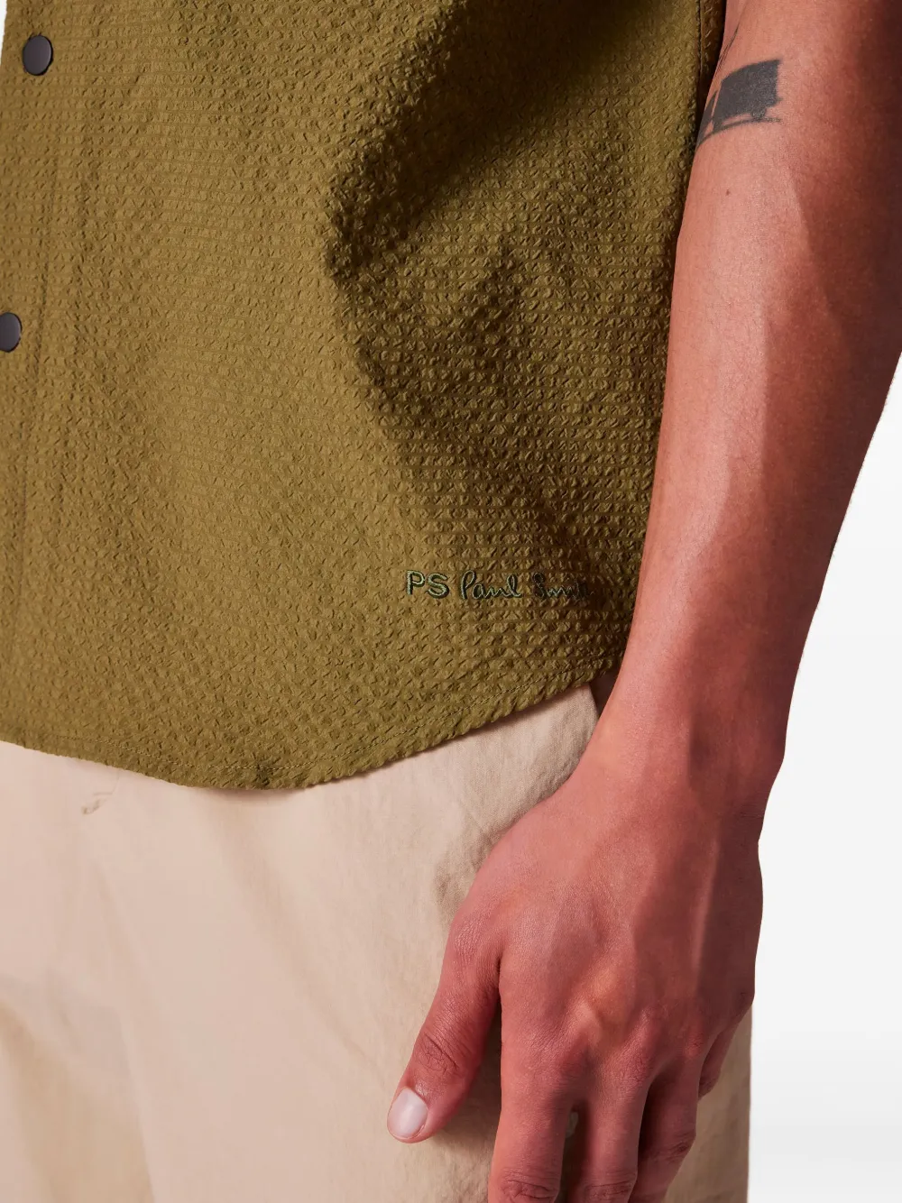 PS Paul Smith Overhemd met opgestikte zak Groen