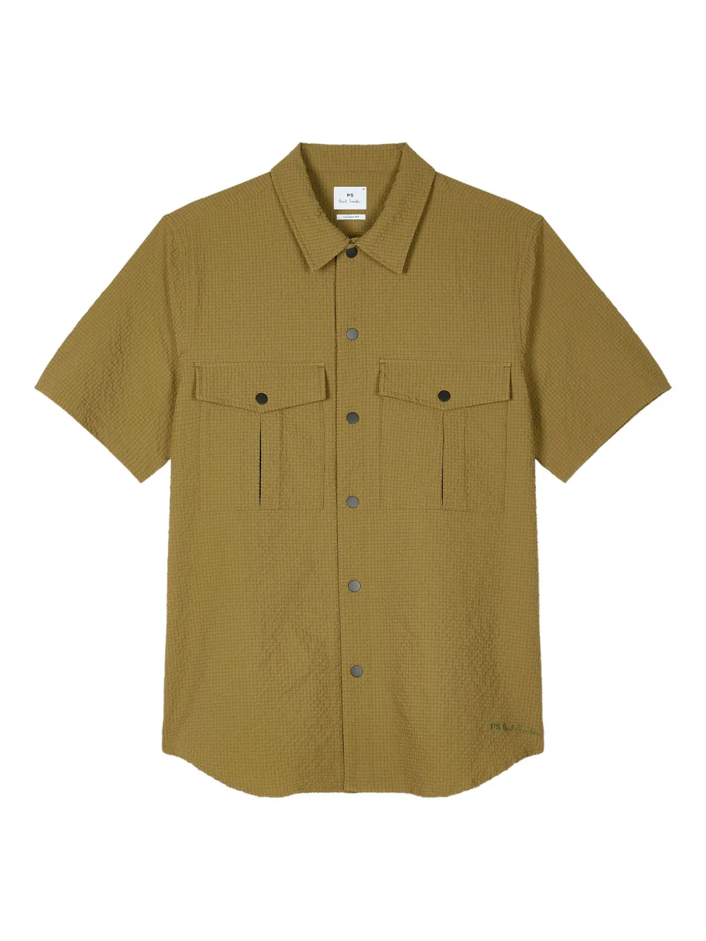 Ps By Paul Smith Patch-pocket Shirt In Green