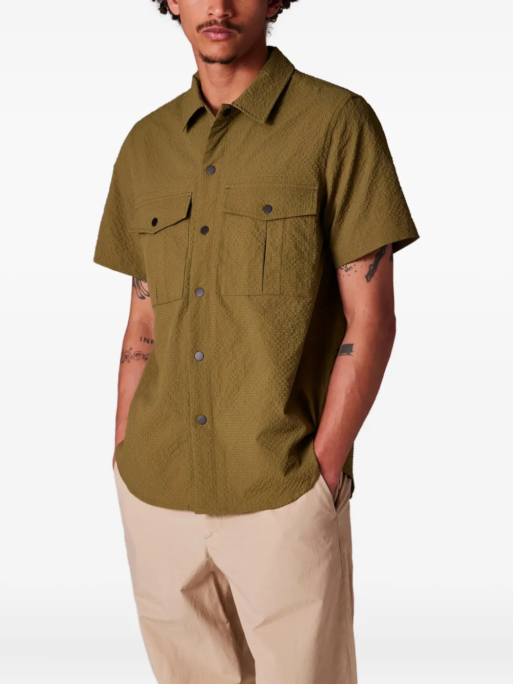 PS Paul Smith Overhemd met opgestikte zak - Groen