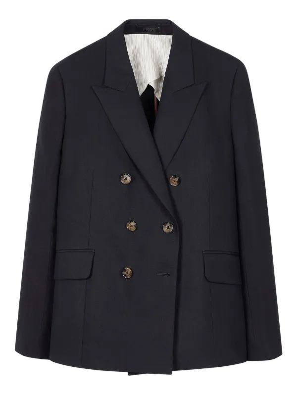 Paul Smith Double-breasted Buttoned Blazer in Black